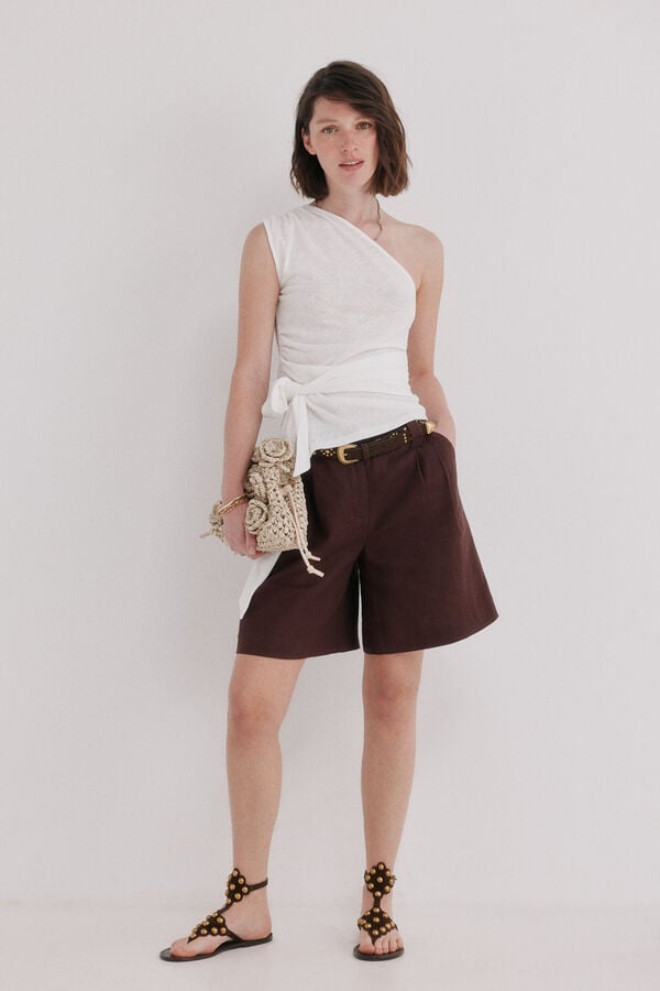 Hoss Intropia Marilo.Top assim&eacute;trico Beige