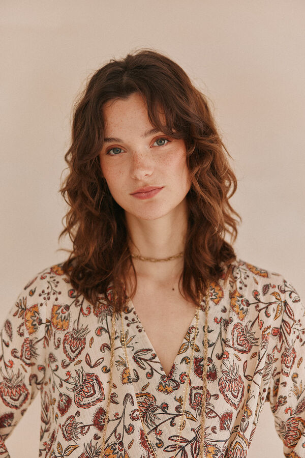 Hoss Intropia Adela. Top estampado Ecru