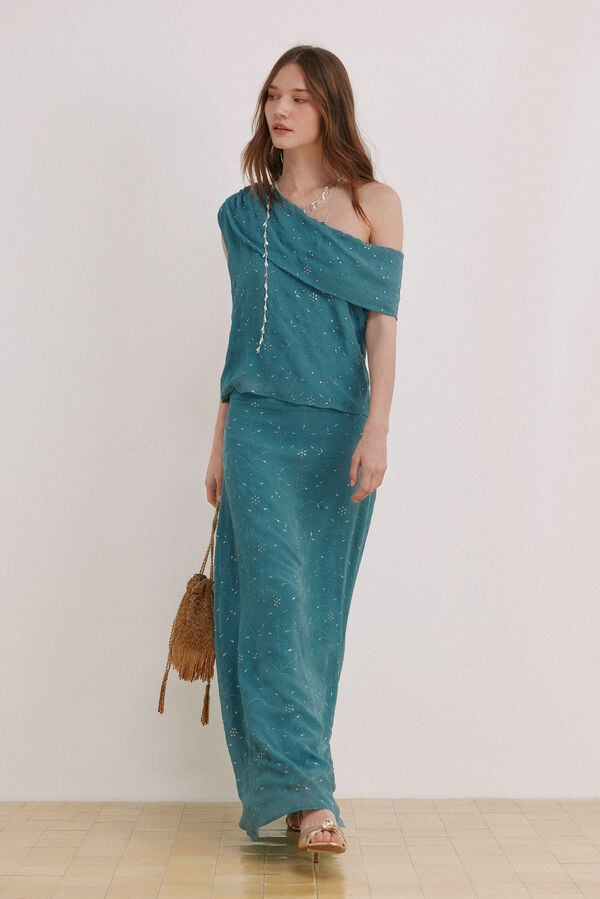 Hoss Intropia Saia fluida rosa Verde