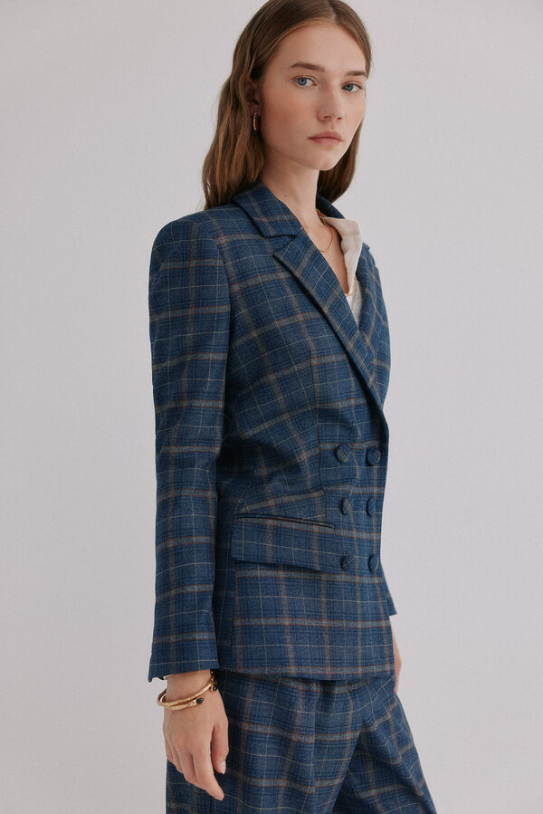 Hoss Intropia Elvira. Blazer xadrez Azul