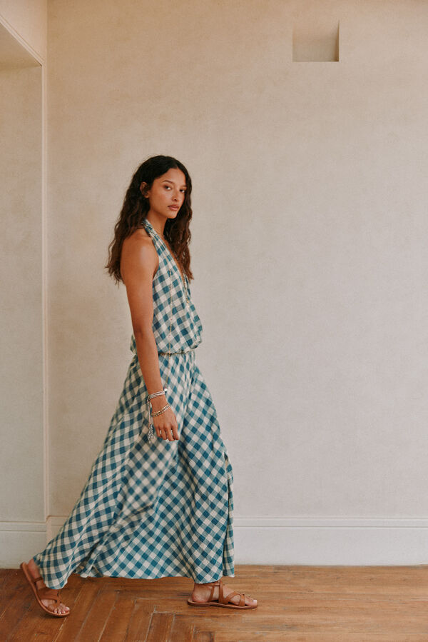 Hoss Intropia Vestido estampado vichy Multicolorido