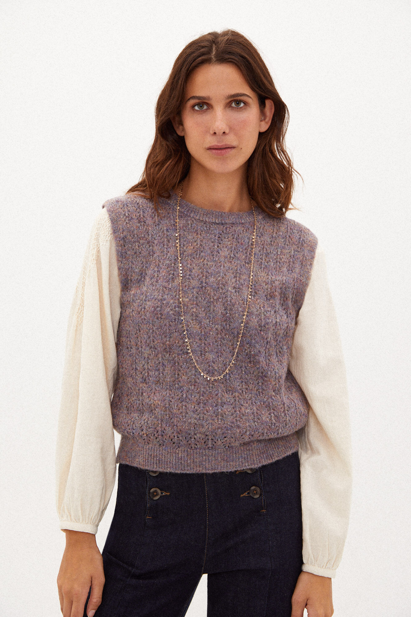 Chaleco new arrivals morado mujer