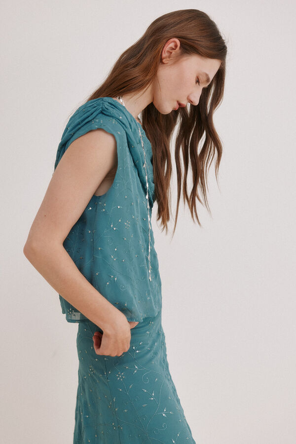 Hoss Intropia Catina. Top asim&eacute;trico Verde