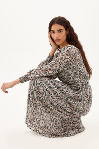 Hoss Intropia Nadia. Vestido midi estampado Burdeos