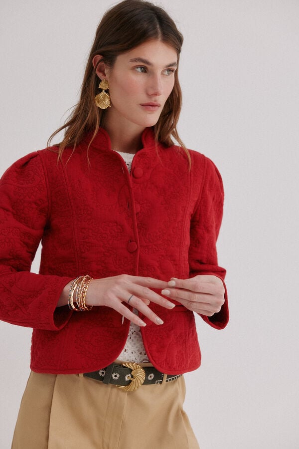 Hoss Intropia Elisa. Casaco acolchoado curto Vermelho