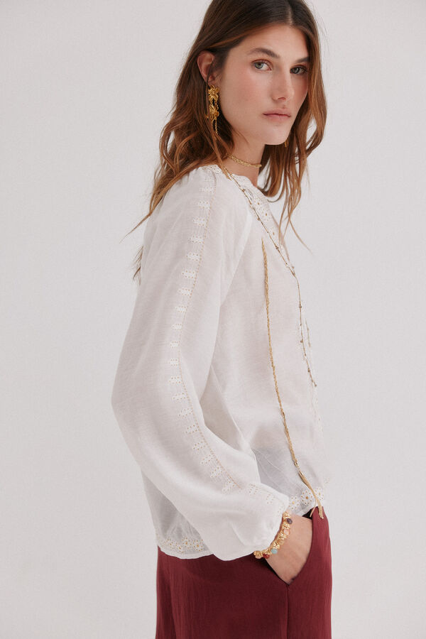 Hoss Intropia Constance. Blusa manga larga Blanco