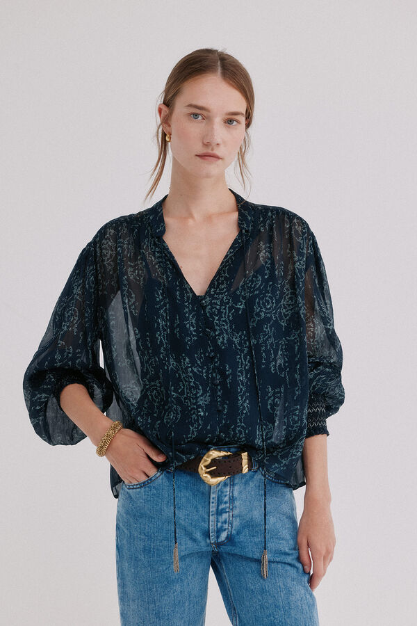 Hoss Intropia Clarise. Blusa estampada Azul