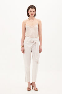 Hoss Intropia Naia Pantalón satinado Beige