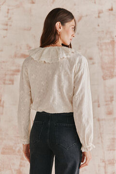 Hoss Intropia Reyes. Blusa cuello maxi. Marfil