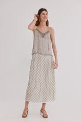 Hoss Intropia Gabriela. Top bordado Cinzento