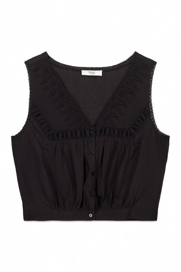 Hoss Intropia Carola. Blusa bordada Negro