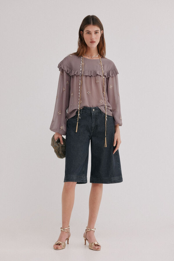 Hoss Intropia Babette. Bermudas denim Gris