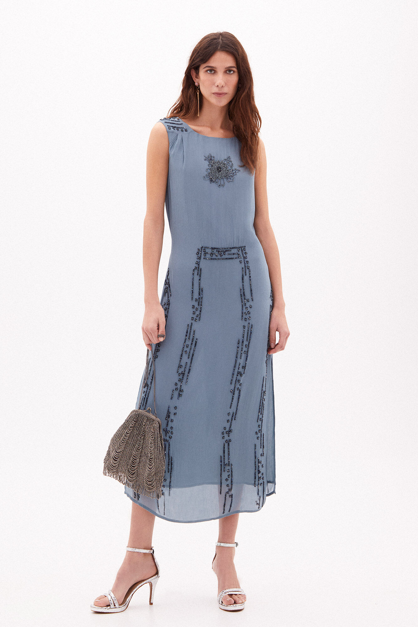 Rita Vestido midi bordado Vestidos y Monos de mujer Hoss Intropia