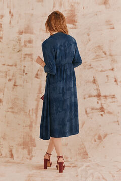 Hoss Intropia Ana. Vestido jacquard. Azul marino