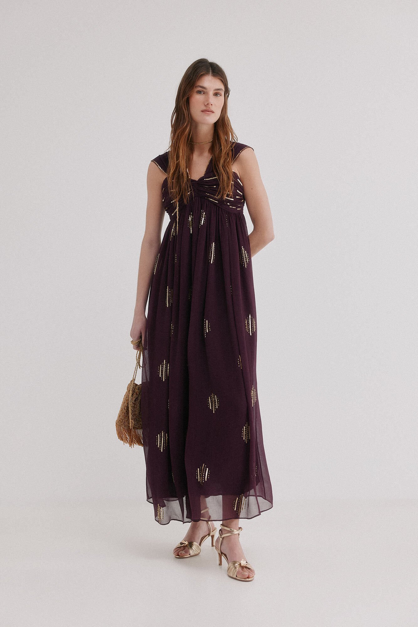 Hoss Intropia Aurora. Vestido bordado