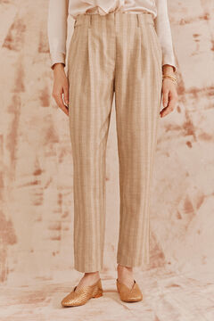 Hoss Intropia Barbara. Pantalones rayas Marfil