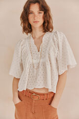 Hoss Intropia Gisela. Blusa bordada Branco