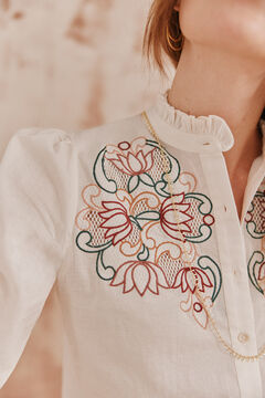 Hoss Intropia Casilda. Blusa bordada. Marfil