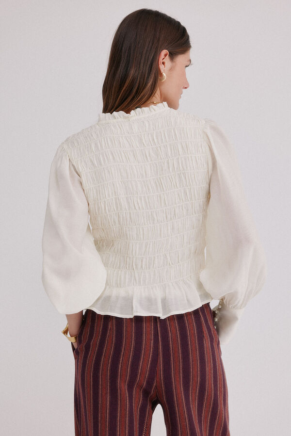 Hoss Intropia Camino. Blusa romántica Marfil