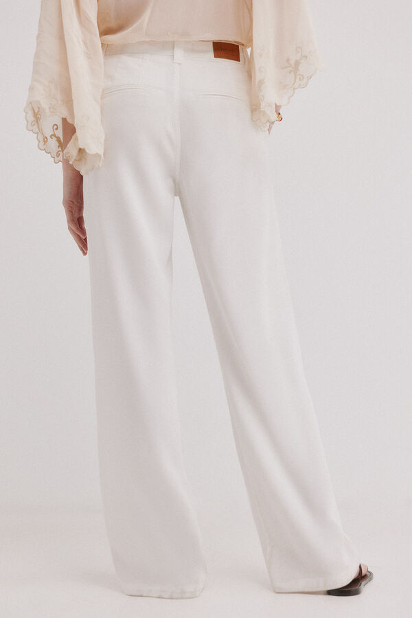 Hoss Intropia Bloom. Denim tencel Blanco