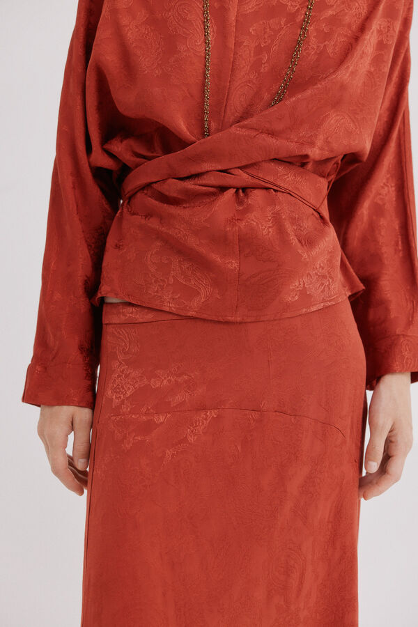 Hoss Intropia Ren&eacute;.Falda jacquard Rosa