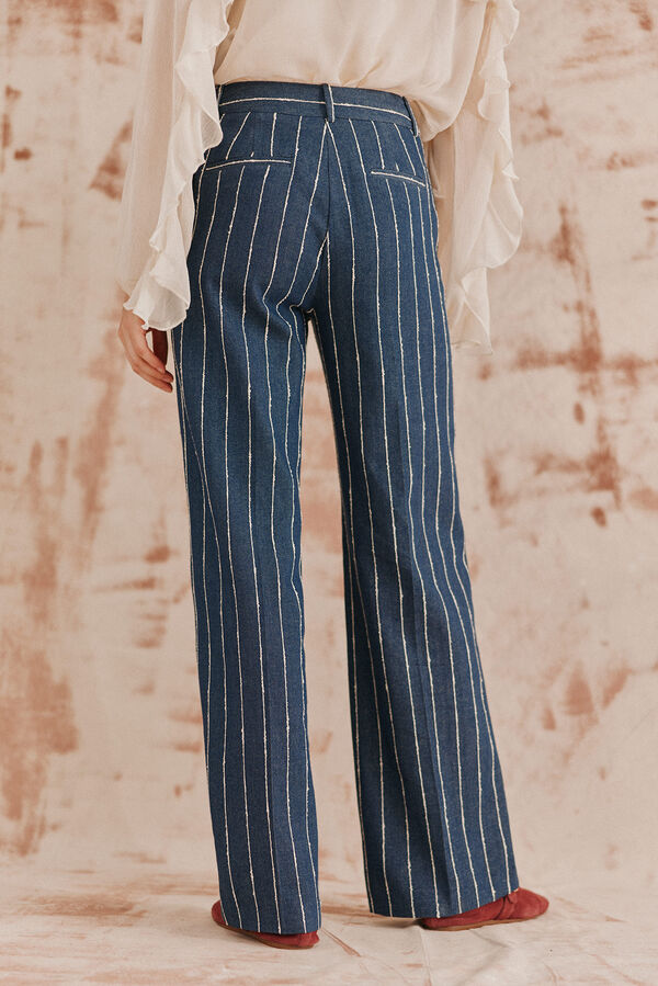 Hoss Intropia Petra. Pantalones pinza Azul marino