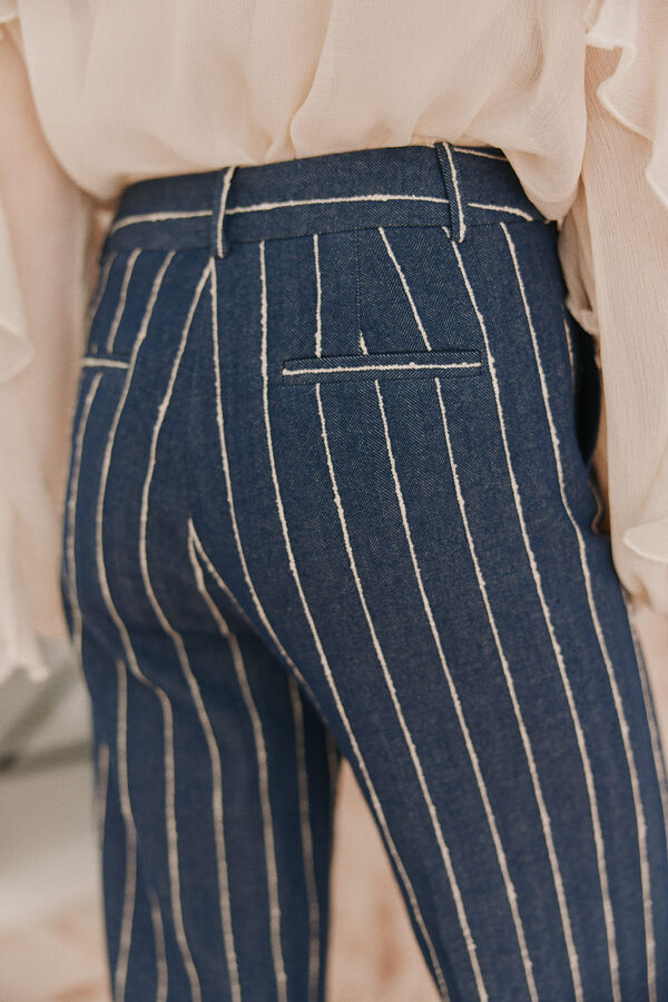 Hoss Intropia Petra. Pantalones pinza Azul marino