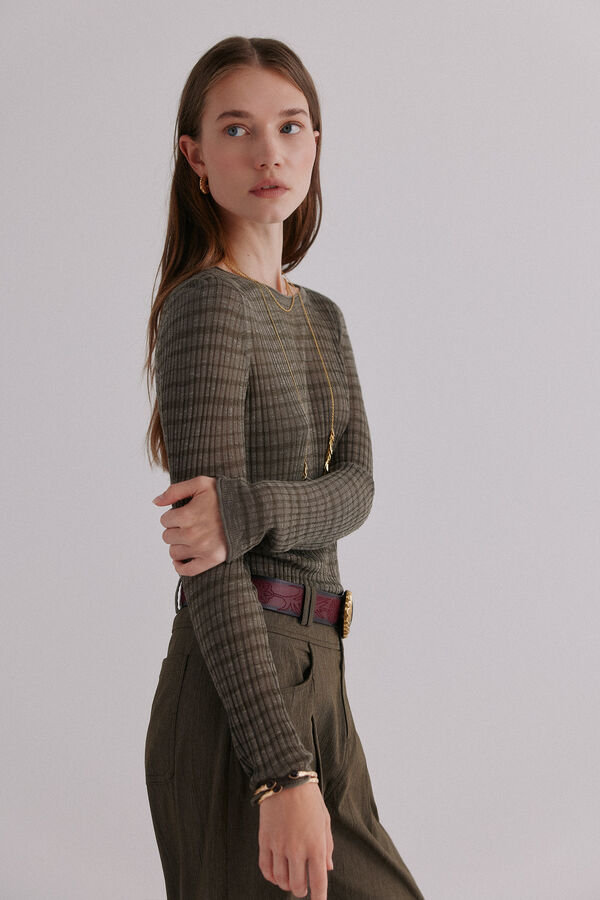 Hoss Intropia Nadine. Riscas estampado listrada Verde