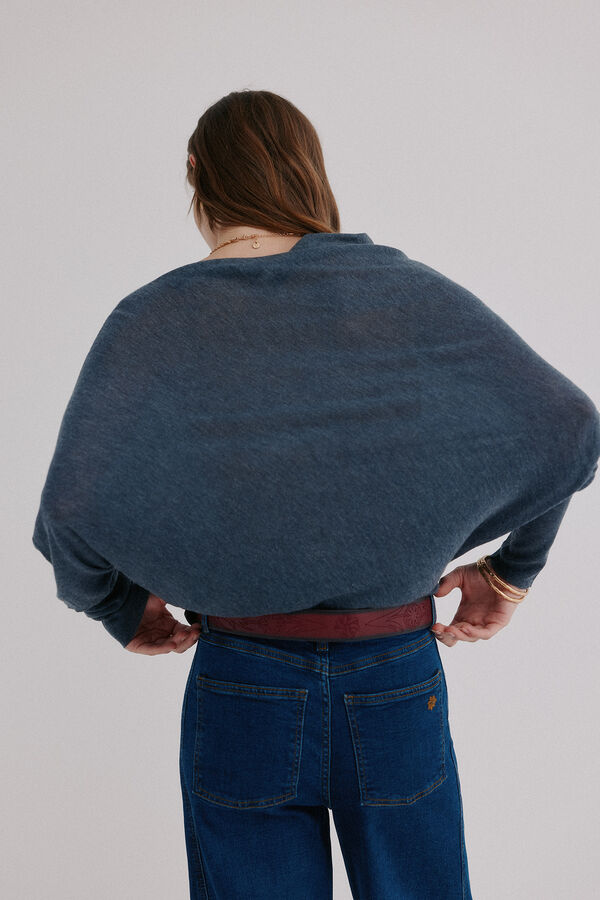 Hoss Intropia Nica. Jersey escote asimétrico Gris