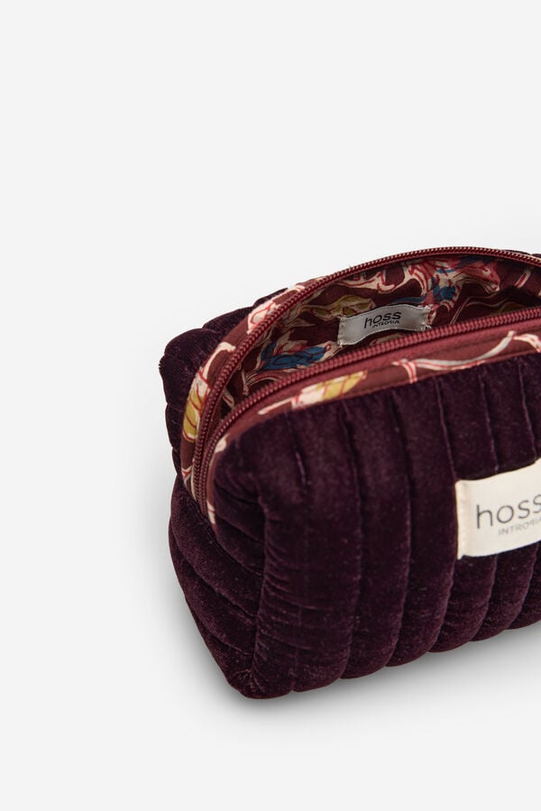 Hoss Intropia Lyssete. Neceser terciopelo acolchado rojo