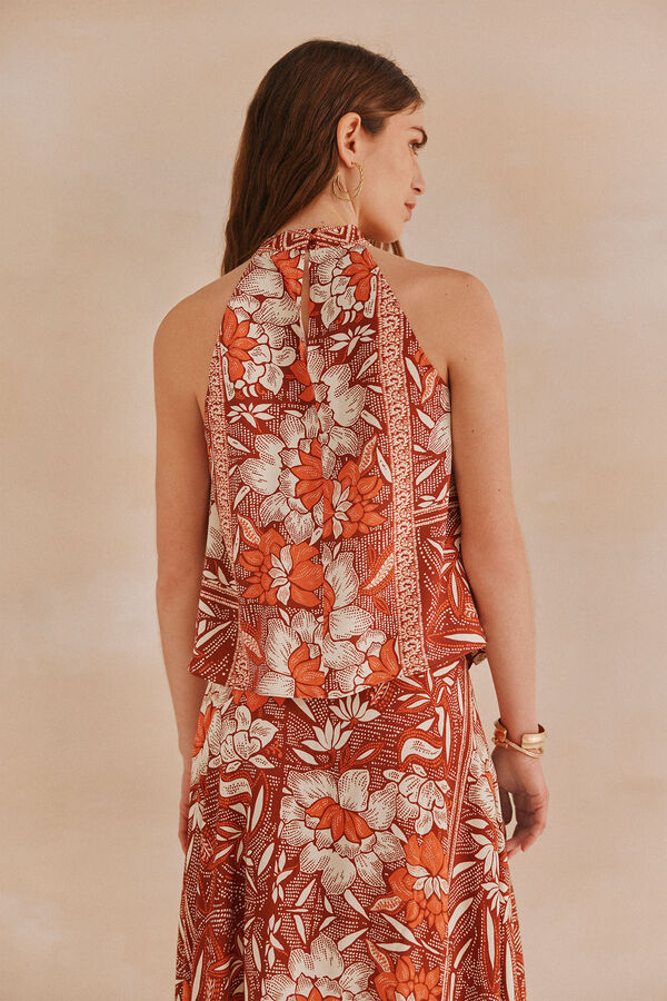 Hoss Intropia Liana. Top estampado Estampado Naranja