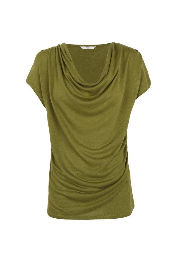 Hoss Intropia Madeline. Camiseta drapeada Kaki