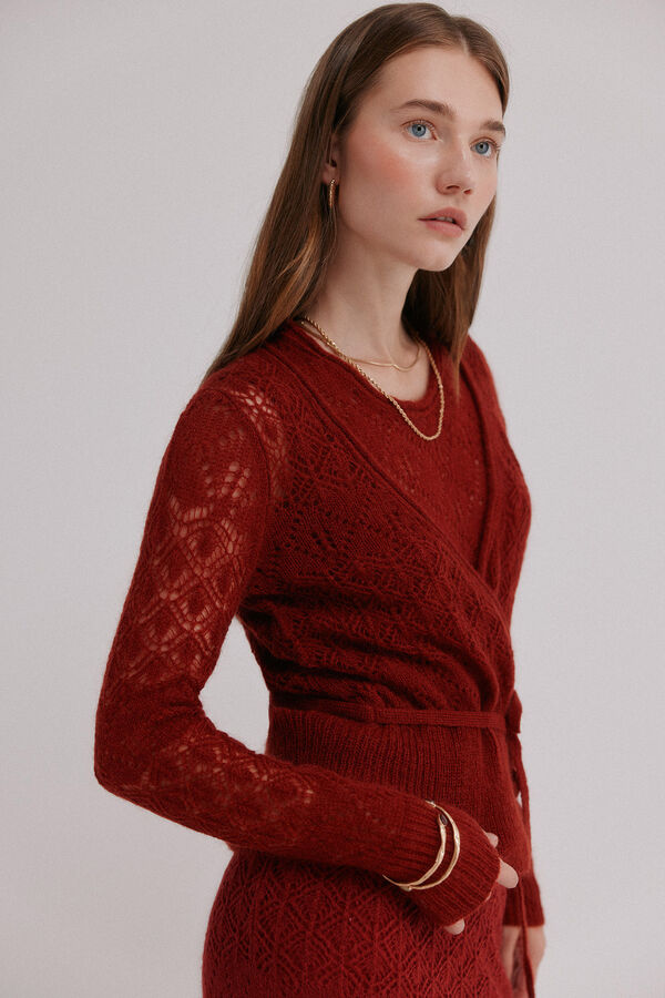 Hoss Intropia Iria. Chaqueta calada rojo