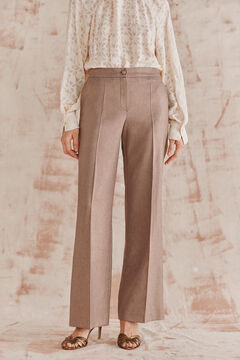 Hoss Intropia Pilar. Pantalón amplio con lurex Amarillo