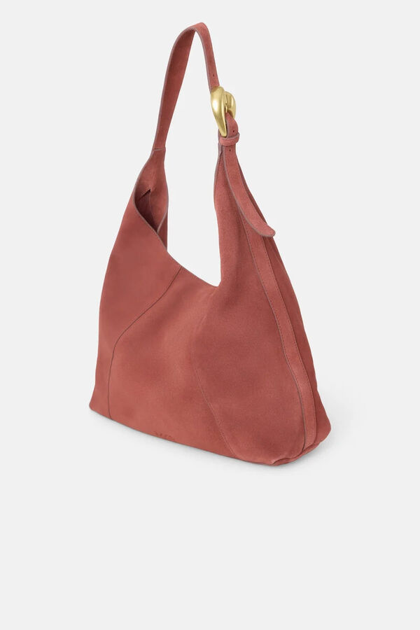 Hoss Intropia Nicole. Bolso hobo de serraje Rosa