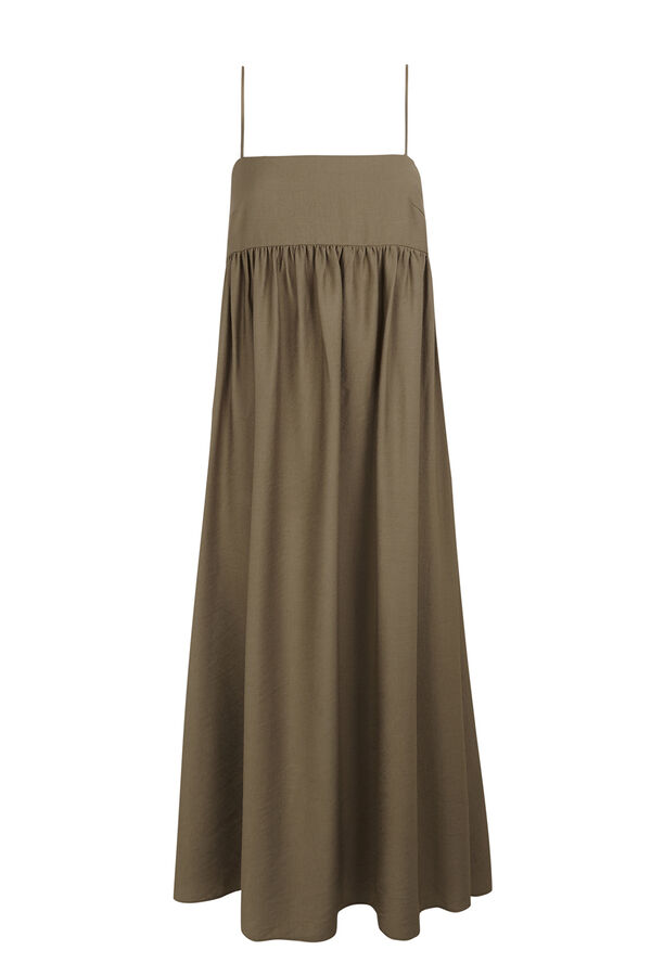 Hoss Intropia Asunci&oacute;n. Vestido lazada Kaki