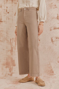 Hoss Intropia Briana. Jeans wide leg Beige