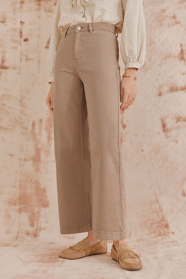 Hoss Intropia Briana. Jeans wide leg Beige