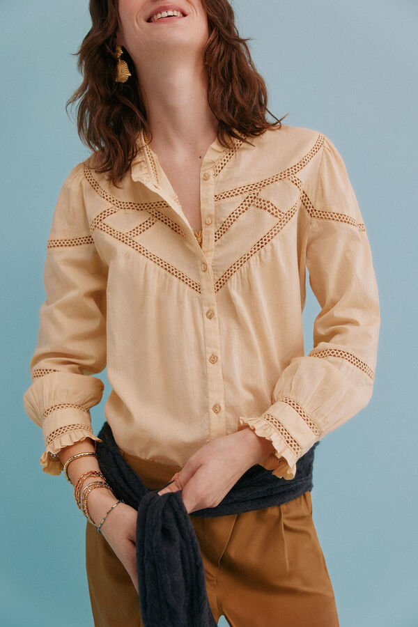 Hoss Intropia Chiara. Blusa rom&acirc;ntica Amarelo