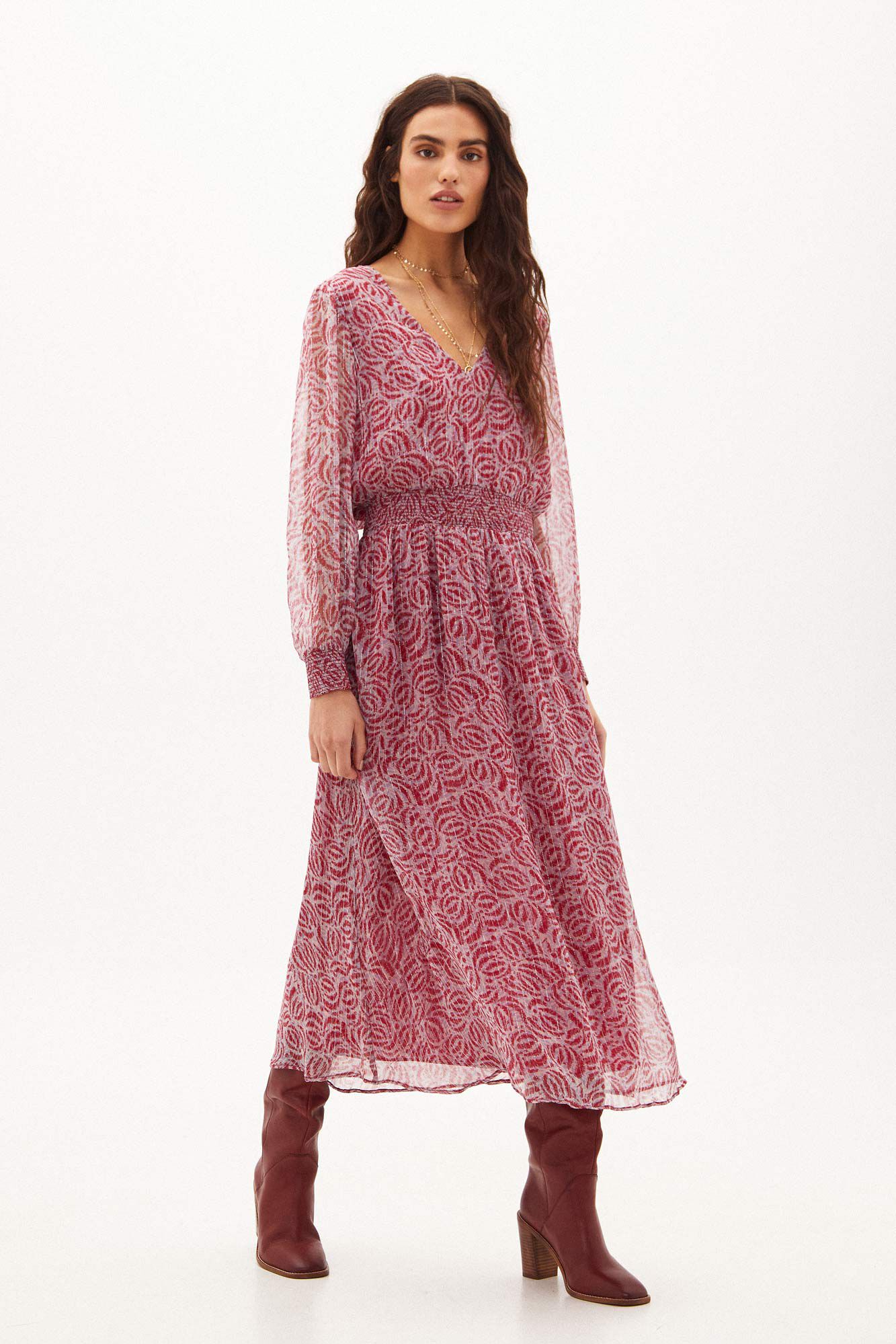 Salma. Vestido midi estampado Vestidos y Monos de mujer Hoss