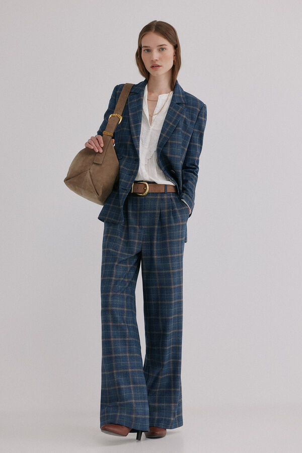 Hoss Intropia Elvira. Blazer xadrez Azul