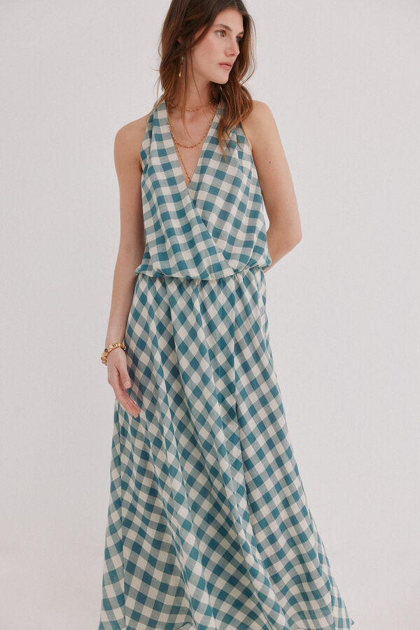 Hoss Intropia Vestido estampado vichy Multicolorido