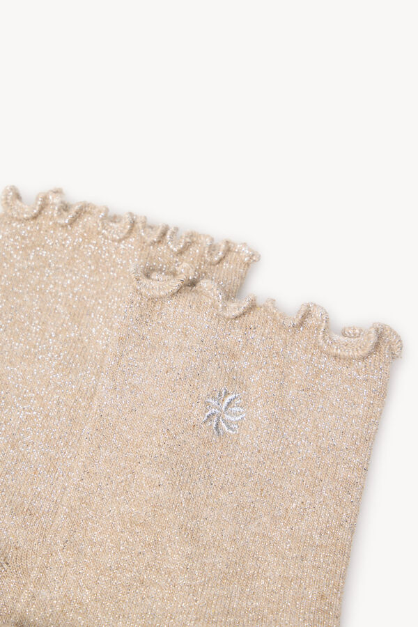 Hoss Intropia Lorena. Meias brilhantes Beige