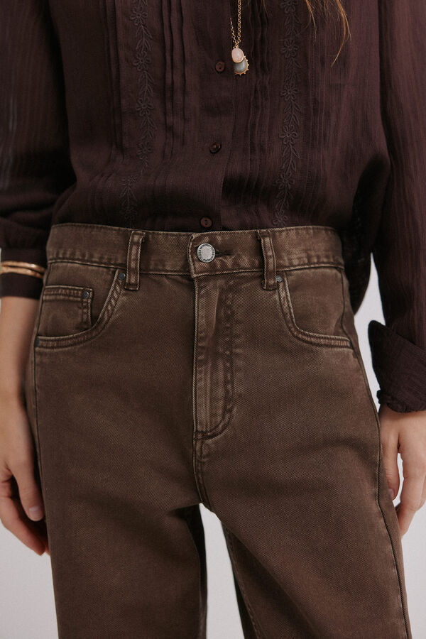 Hoss Intropia Payton. Calça de veludo cotelê Ecru