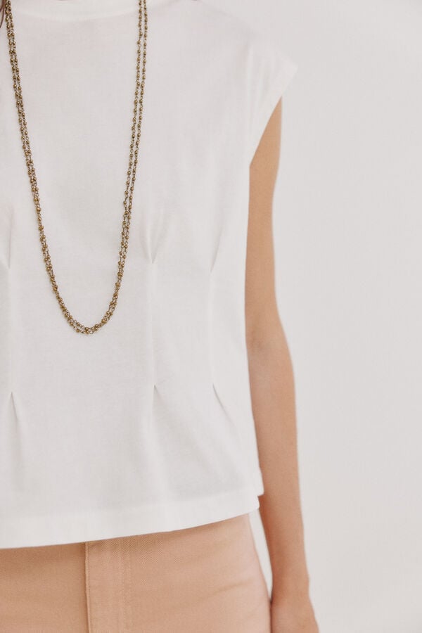 Hoss Intropia Margot. Camiseta entallada Marfil