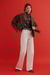 Hoss Intropia F&aacute;tima. Casaco de franjas Castanho