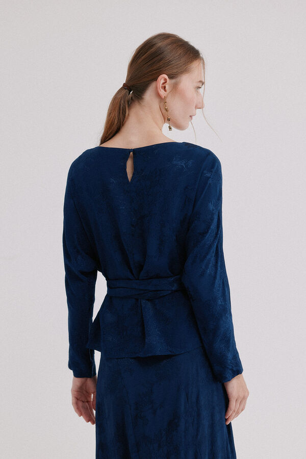 Hoss Intropia Calia. Blusa jacquard Azul