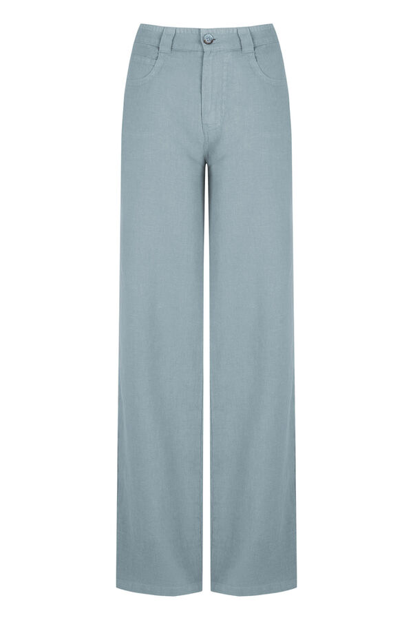 Hoss Intropia Paupa. Pantal&oacute;n de lino Azul