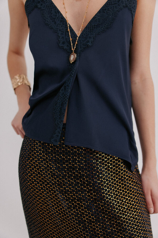 Hoss Intropia Cristina. Top de lingerie Preto