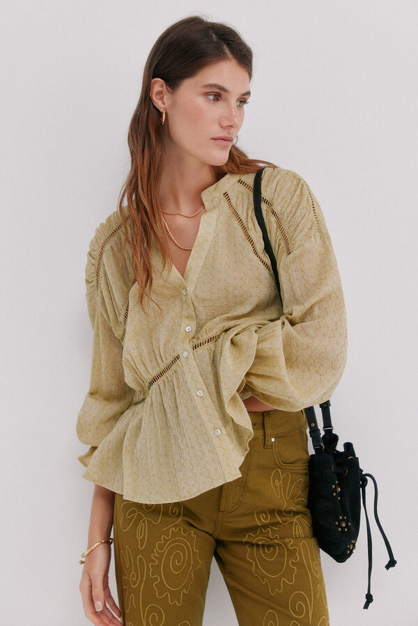 Hoss Intropia Guiomar. Blusa boho Verde